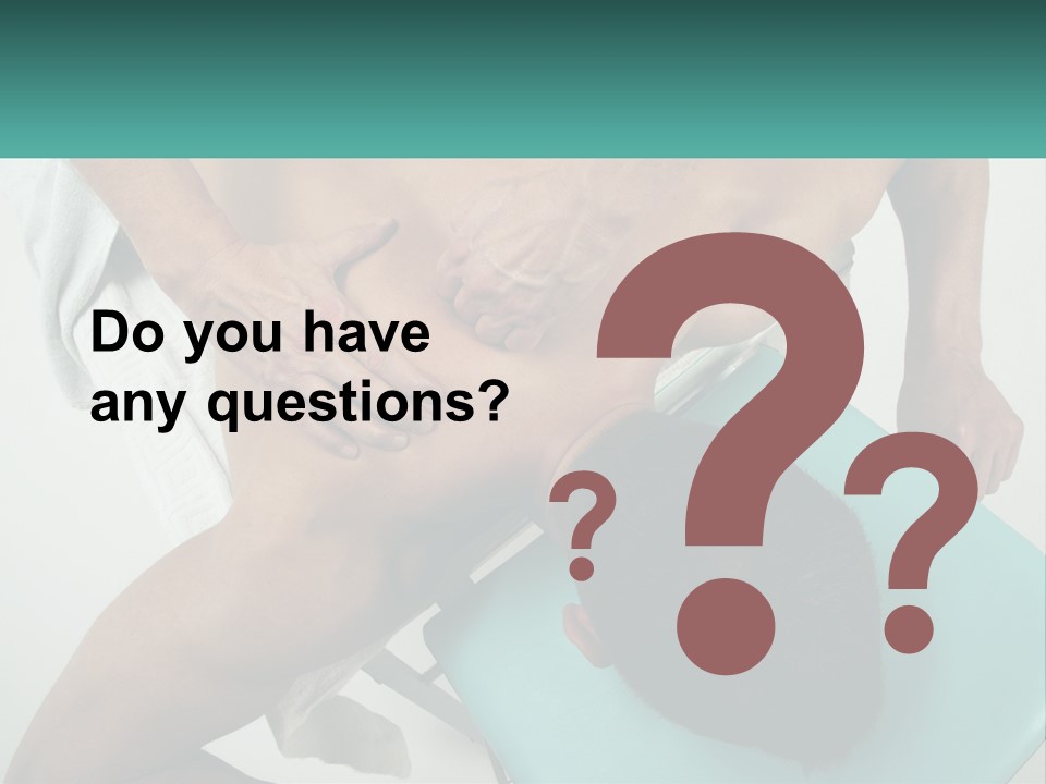 A Man Getting A Back Massage From A Man In A Chair PowerPoint Template