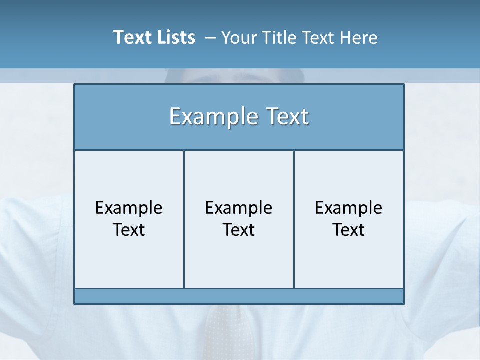 A Man In A Blue Shirt And Tie With His Arms Outstretched PowerPoint Template