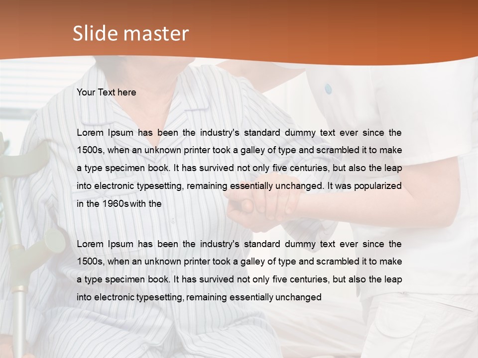 Woman Rehabilitation Hand PowerPoint Template