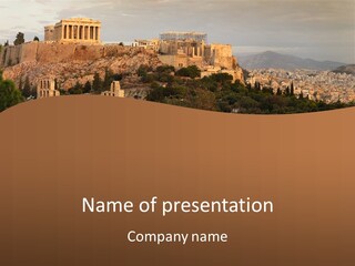 Old Civilization Acropolis PowerPoint Template