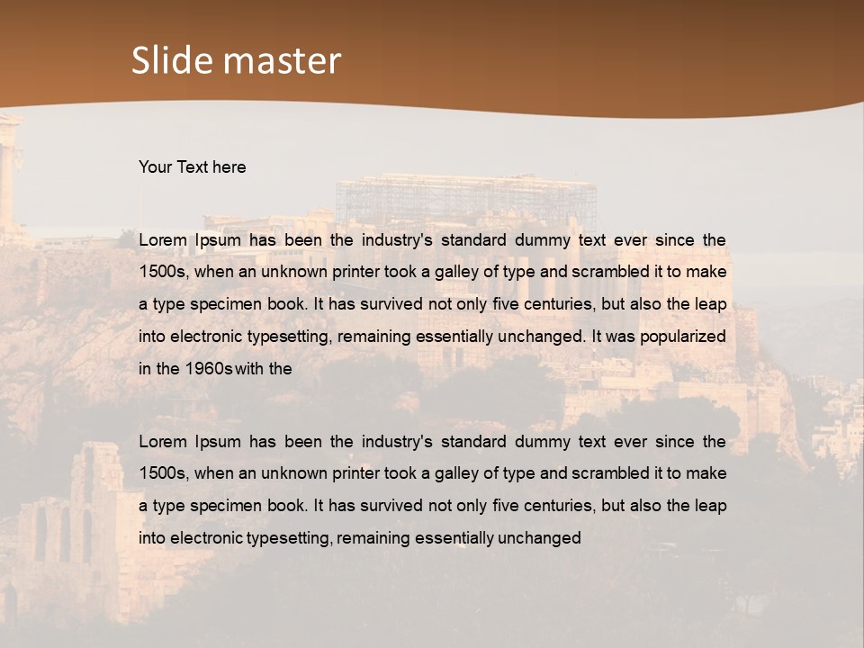 Old Civilization Acropolis PowerPoint Template