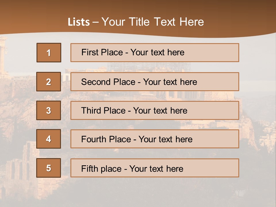 Old Civilization Acropolis PowerPoint Template
