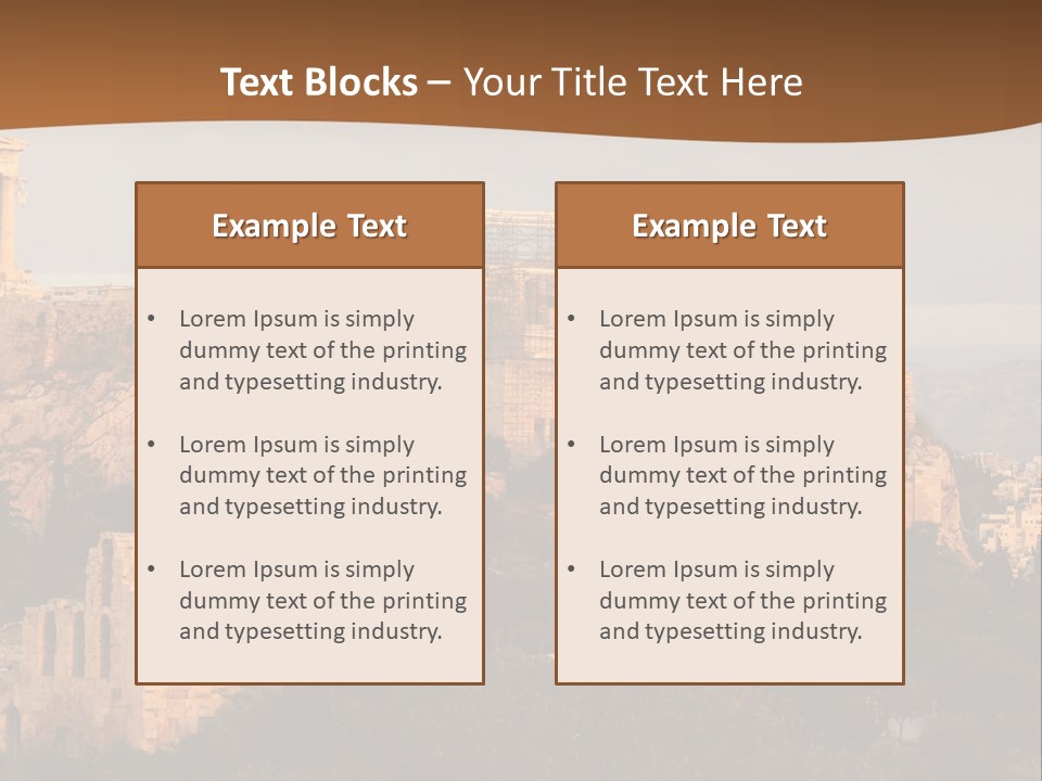 Old Civilization Acropolis PowerPoint Template
