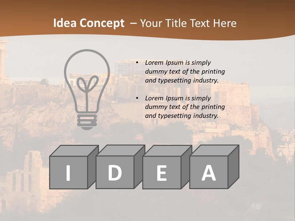 Old Civilization Acropolis PowerPoint Template