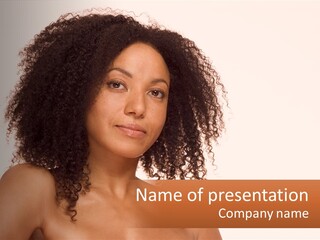 Girl Kinky Portrait PowerPoint Template