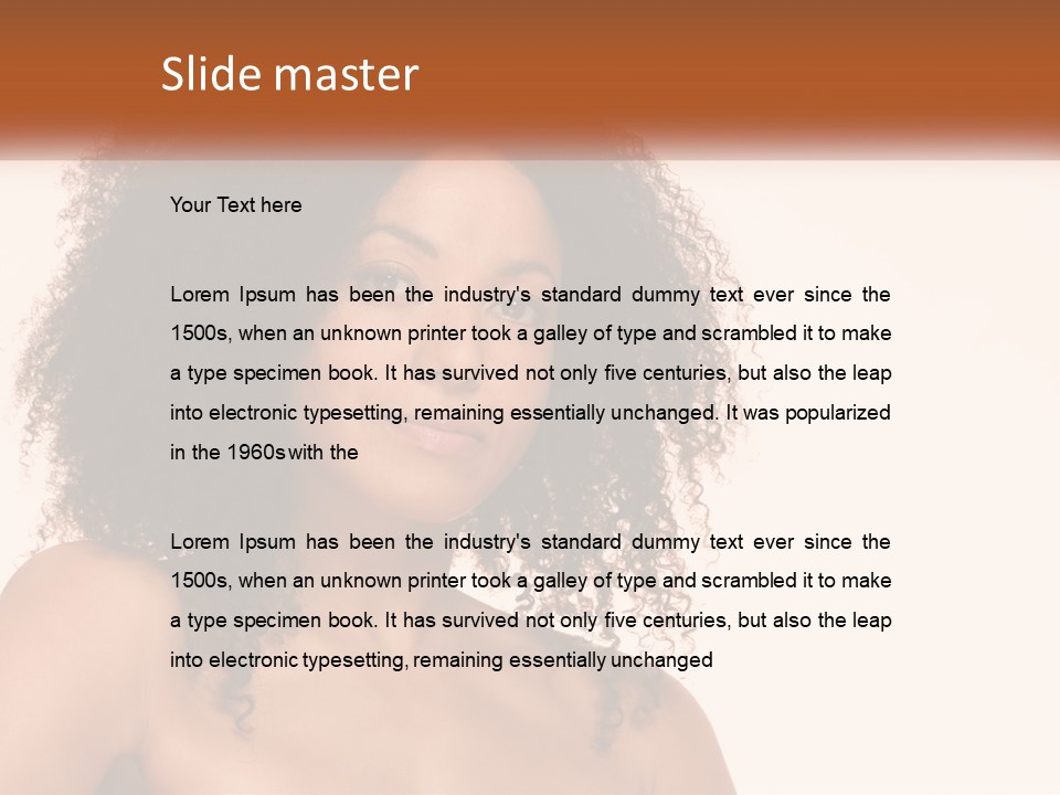 Girl Kinky Portrait PowerPoint Template