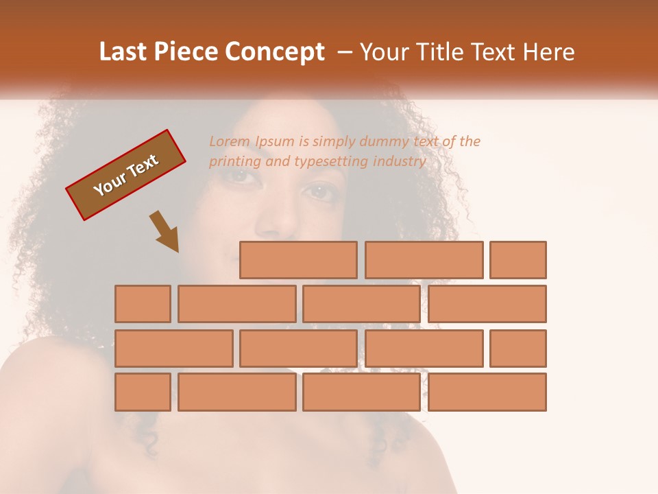 Girl Kinky Portrait PowerPoint Template