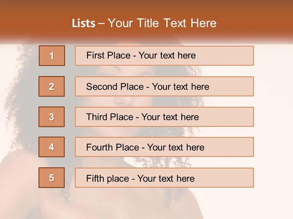 Girl Kinky Portrait PowerPoint Template