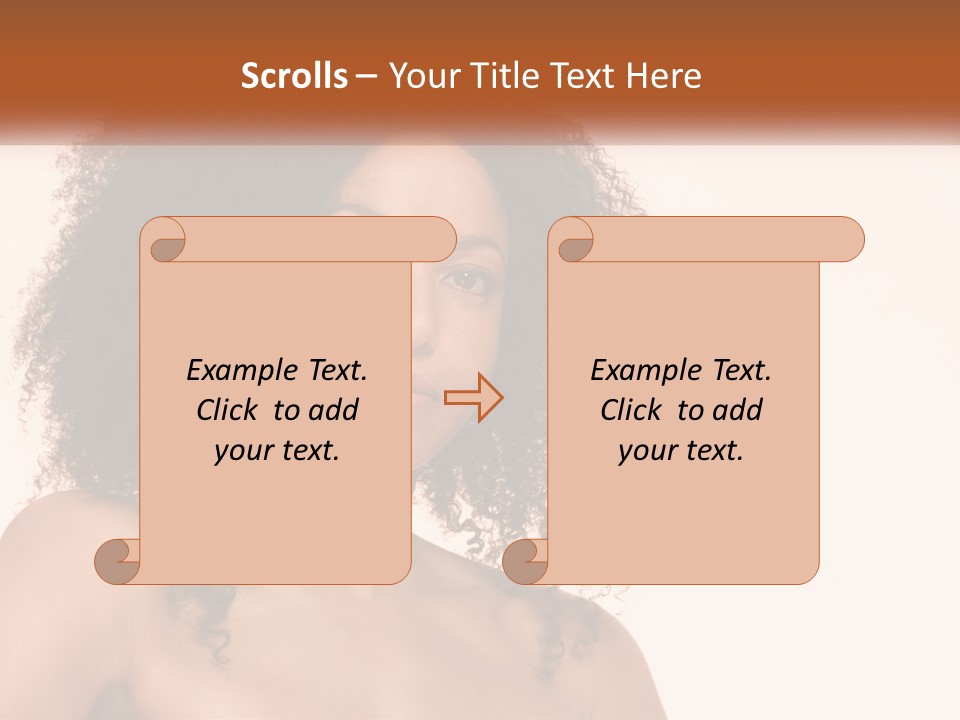 Girl Kinky Portrait PowerPoint Template