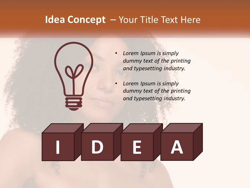 Girl Kinky Portrait PowerPoint Template