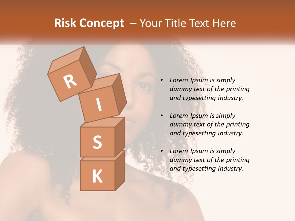 Girl Kinky Portrait PowerPoint Template