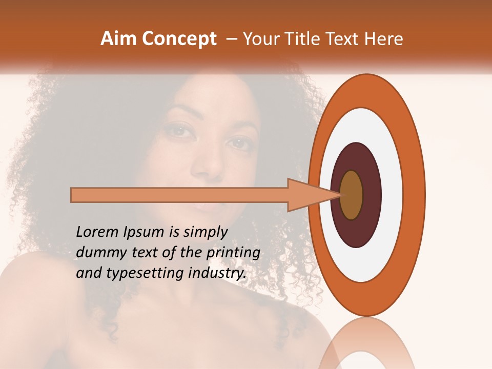 Girl Kinky Portrait PowerPoint Template