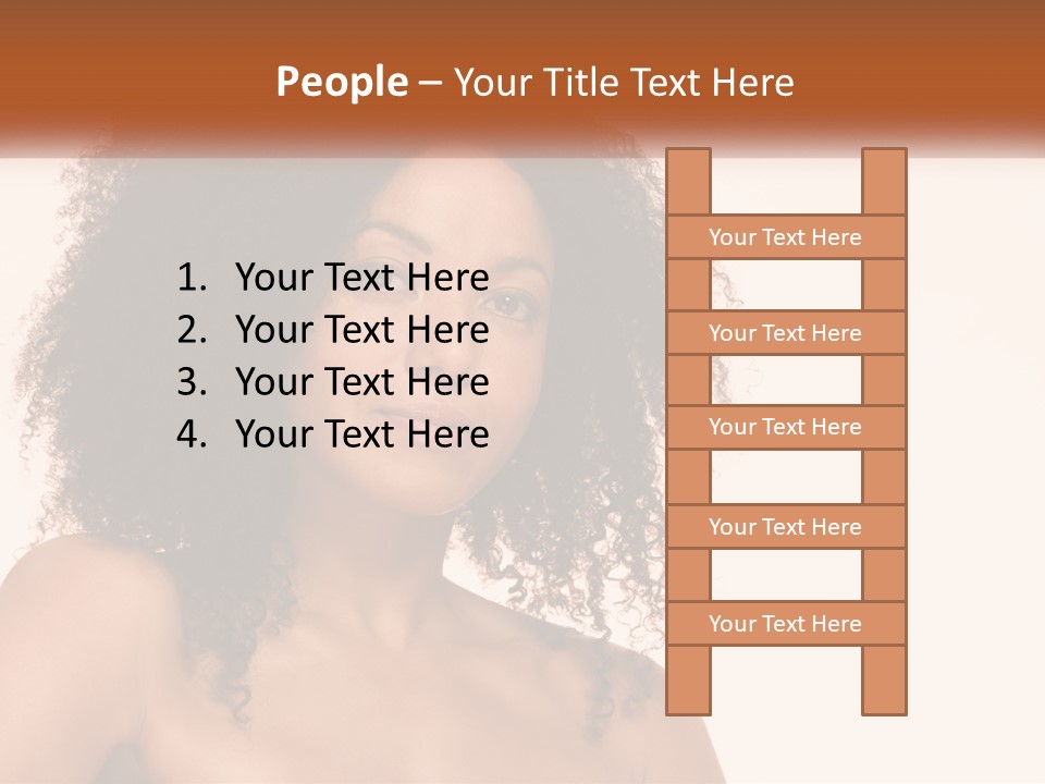 Girl Kinky Portrait PowerPoint Template