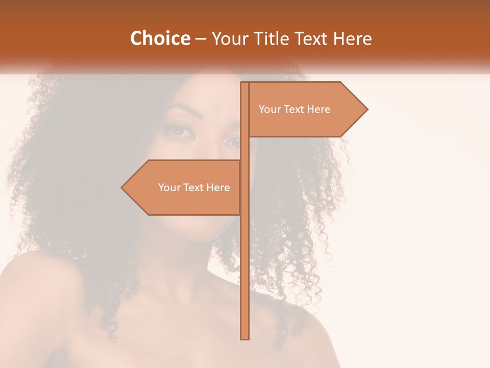 Girl Kinky Portrait PowerPoint Template