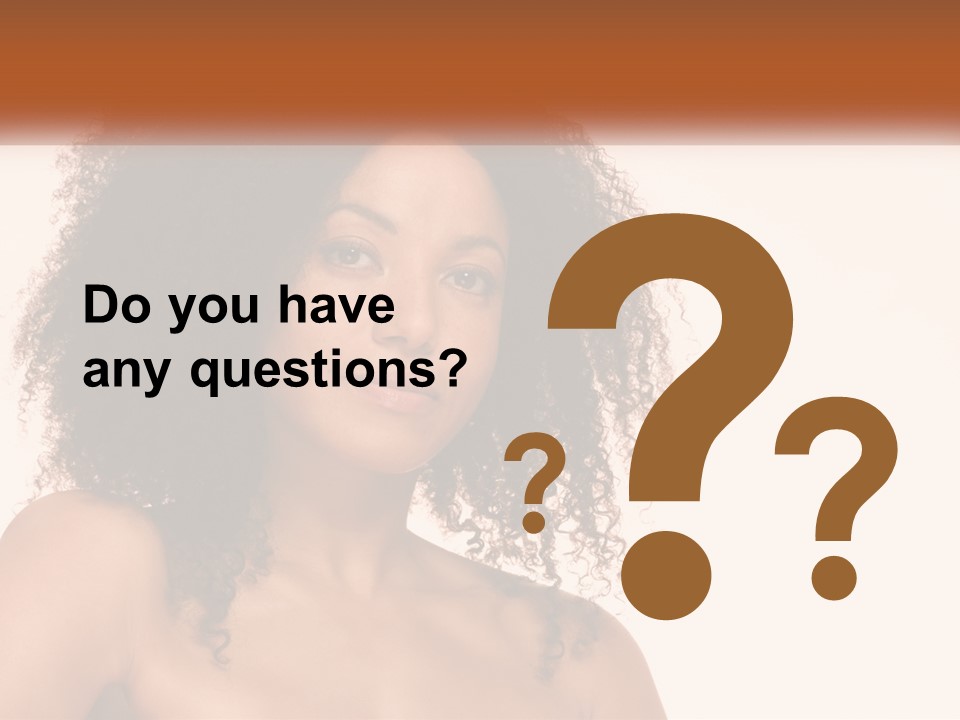 Girl Kinky Portrait PowerPoint Template