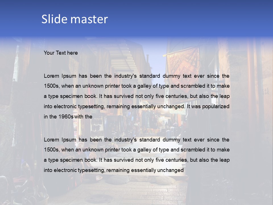 City Dress Bazaar PowerPoint Template