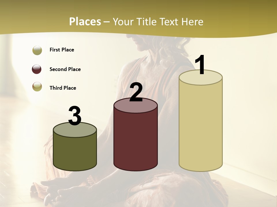 Baddhakonasana Feminine Mental PowerPoint Template