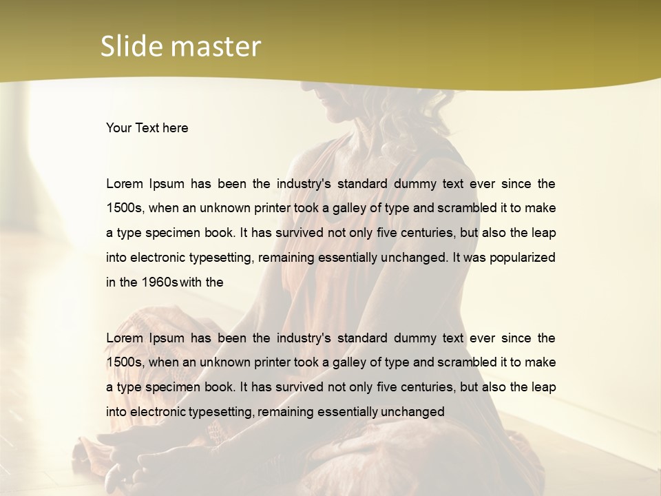 Baddhakonasana Feminine Mental PowerPoint Template