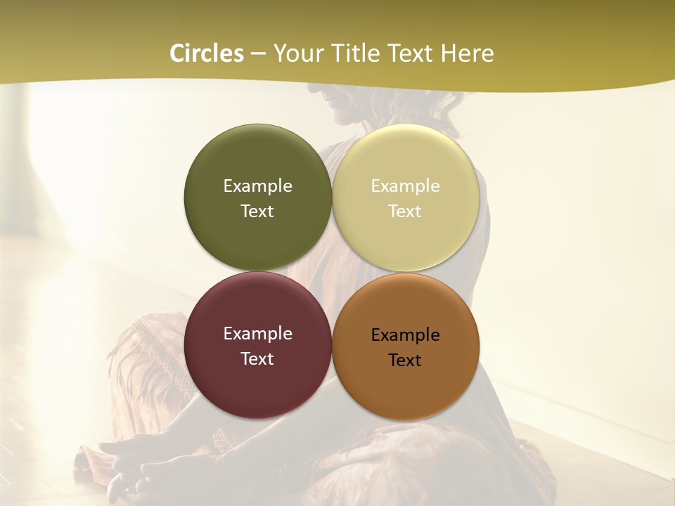 Baddhakonasana Feminine Mental PowerPoint Template