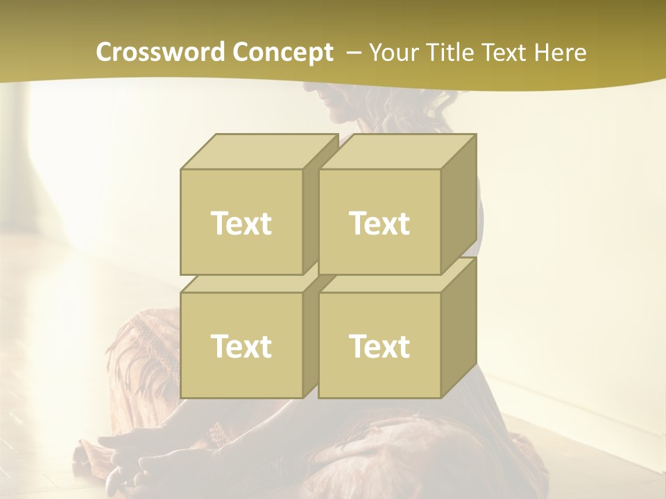 Baddhakonasana Feminine Mental PowerPoint Template