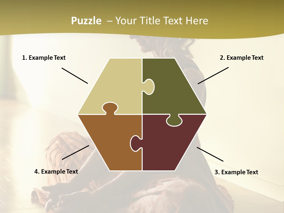 Baddhakonasana Feminine Mental PowerPoint Template