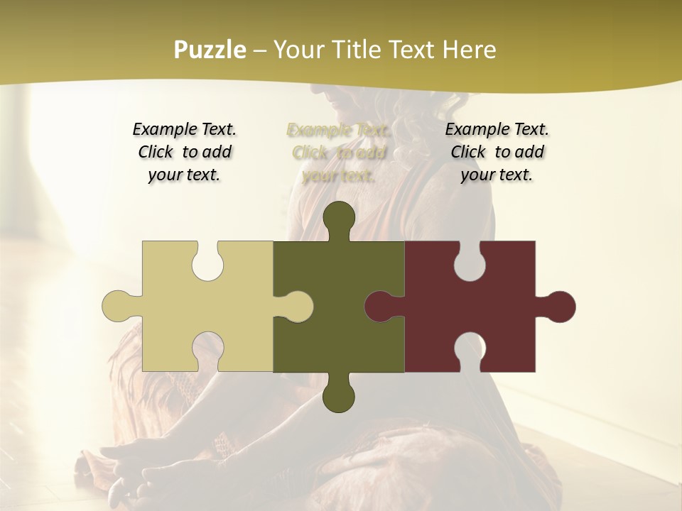 Baddhakonasana Feminine Mental PowerPoint Template