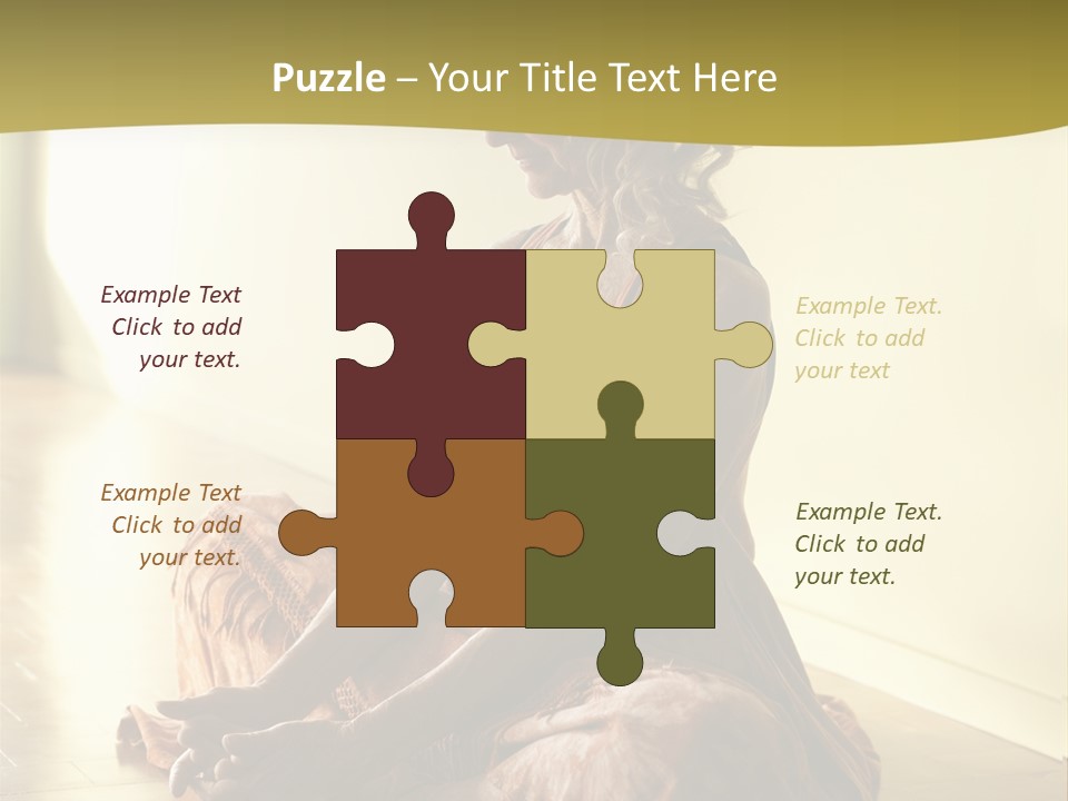 Baddhakonasana Feminine Mental PowerPoint Template