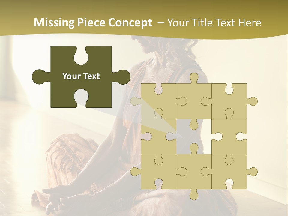 Baddhakonasana Feminine Mental PowerPoint Template