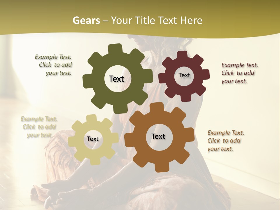 Baddhakonasana Feminine Mental PowerPoint Template