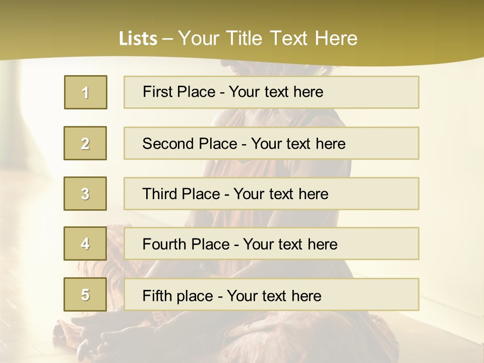 Baddhakonasana Feminine Mental PowerPoint Template