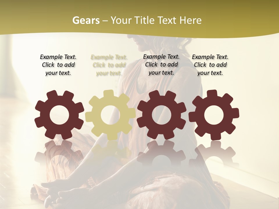 Baddhakonasana Feminine Mental PowerPoint Template