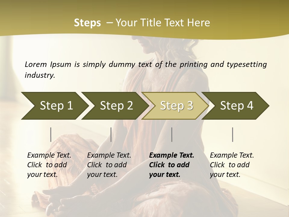 Baddhakonasana Feminine Mental PowerPoint Template
