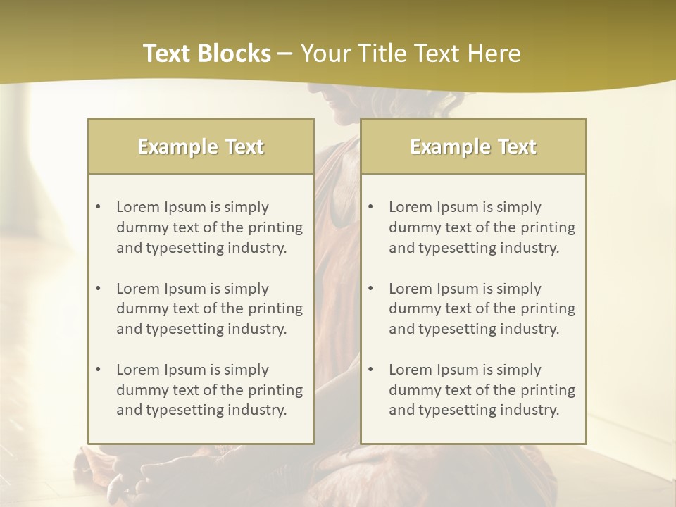 Baddhakonasana Feminine Mental PowerPoint Template