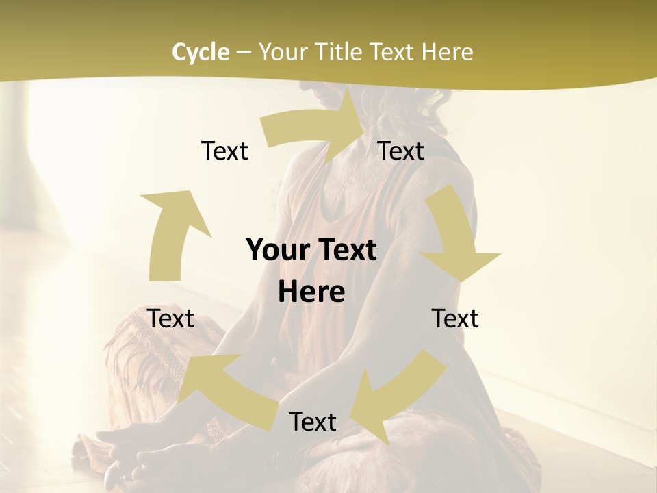 Baddhakonasana Feminine Mental PowerPoint Template