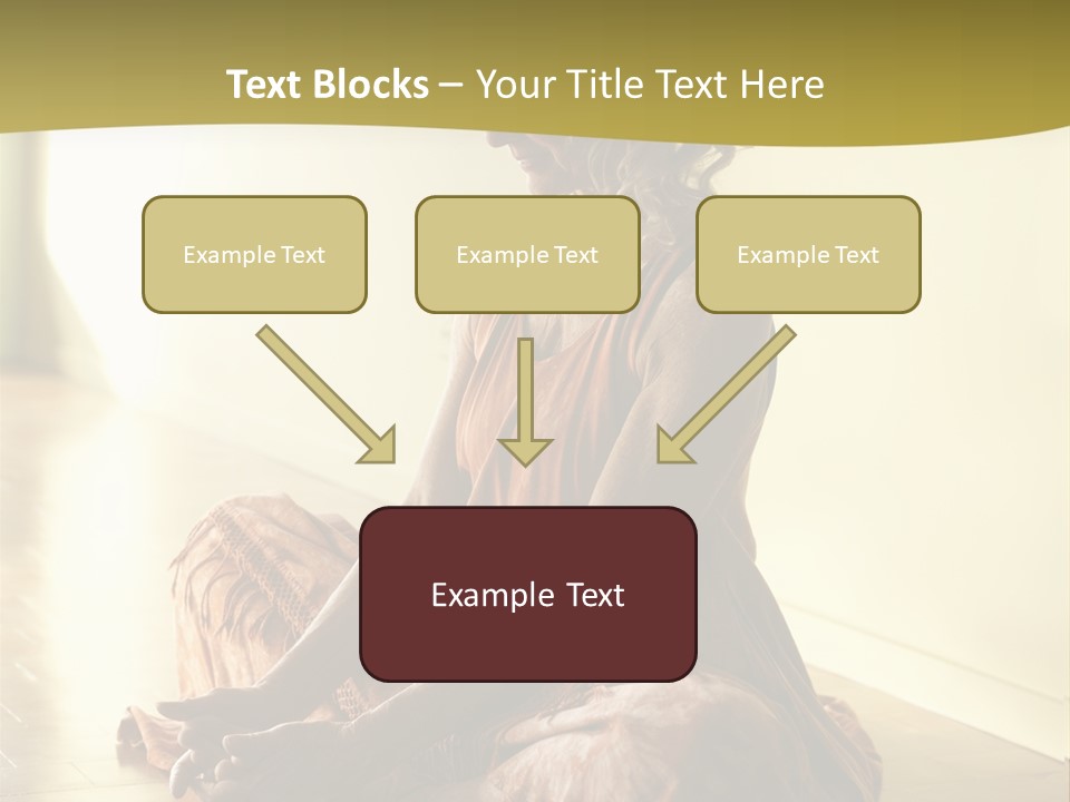 Baddhakonasana Feminine Mental PowerPoint Template