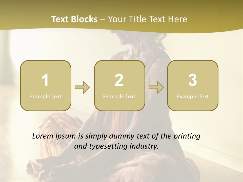 Baddhakonasana Feminine Mental PowerPoint Template