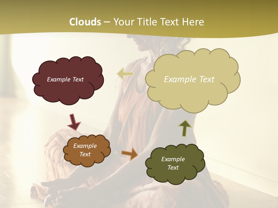 Baddhakonasana Feminine Mental PowerPoint Template