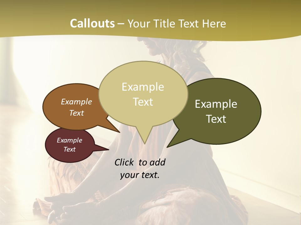 Baddhakonasana Feminine Mental PowerPoint Template