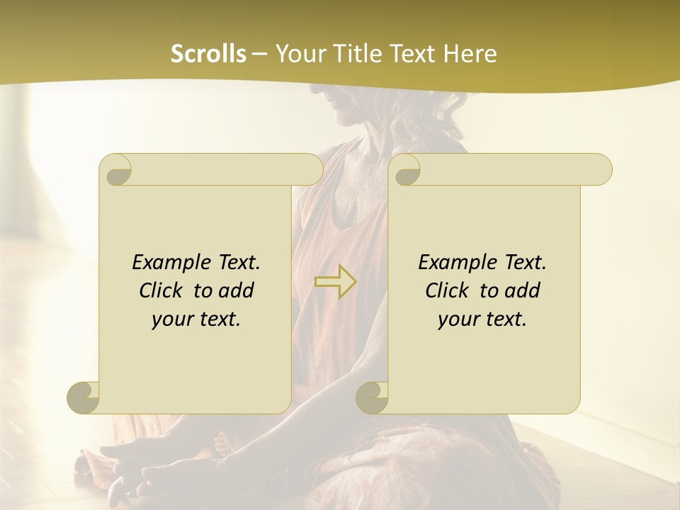 Baddhakonasana Feminine Mental PowerPoint Template