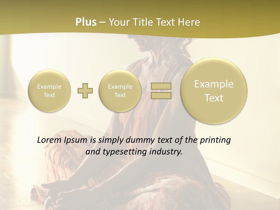 Baddhakonasana Feminine Mental PowerPoint Template