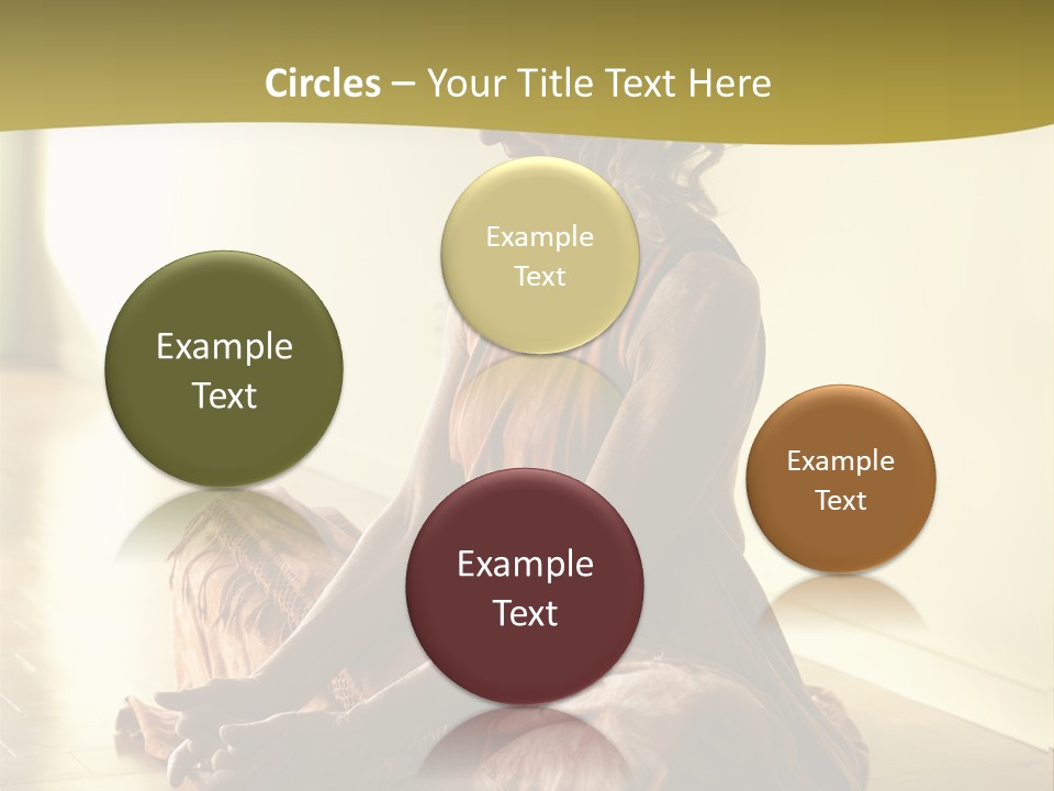 Baddhakonasana Feminine Mental PowerPoint Template