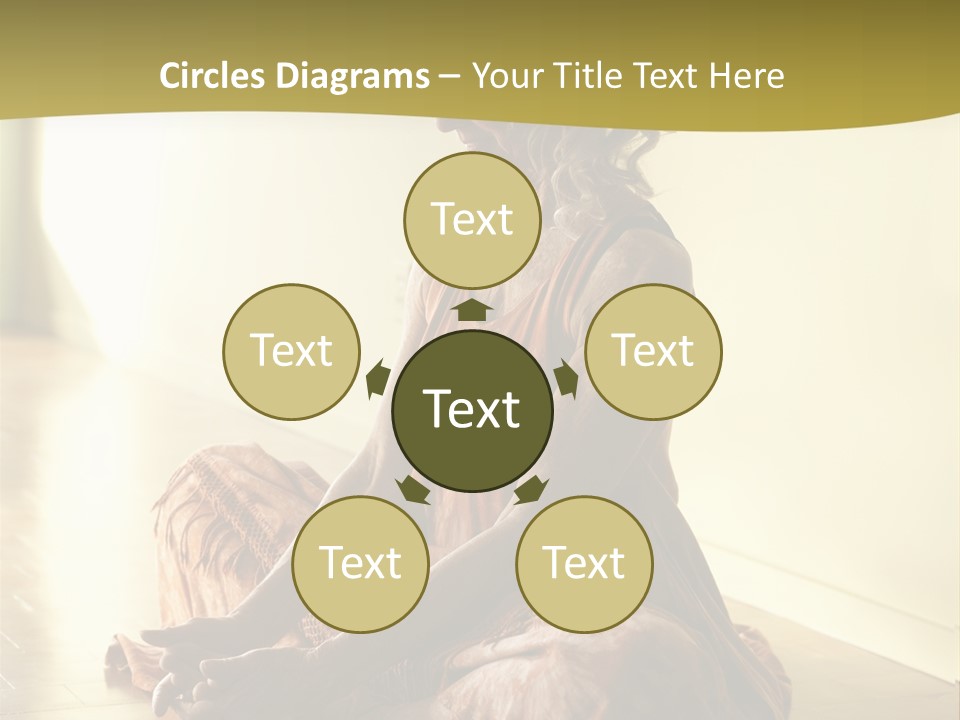 Baddhakonasana Feminine Mental PowerPoint Template