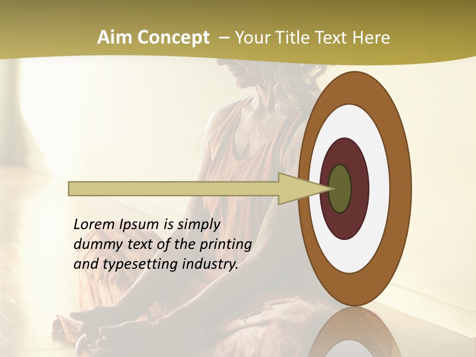 Baddhakonasana Feminine Mental PowerPoint Template