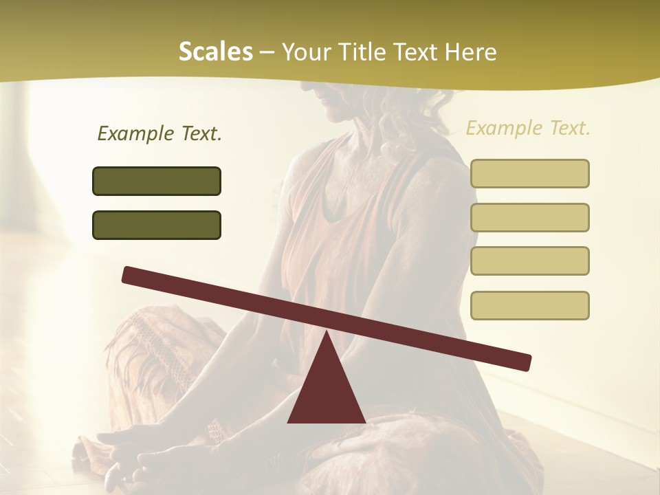 Baddhakonasana Feminine Mental PowerPoint Template