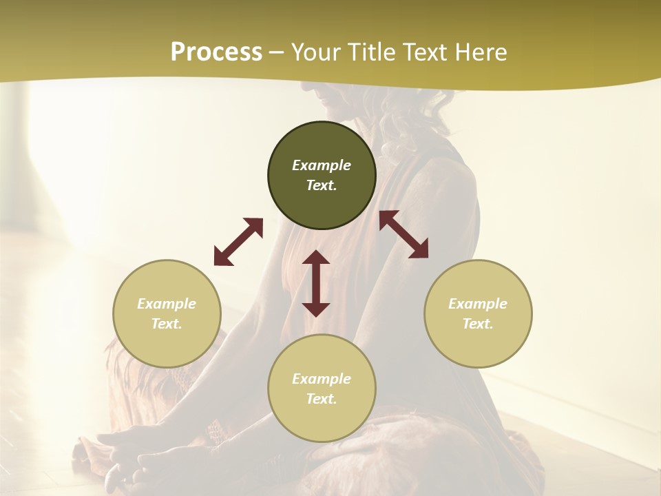 Baddhakonasana Feminine Mental PowerPoint Template