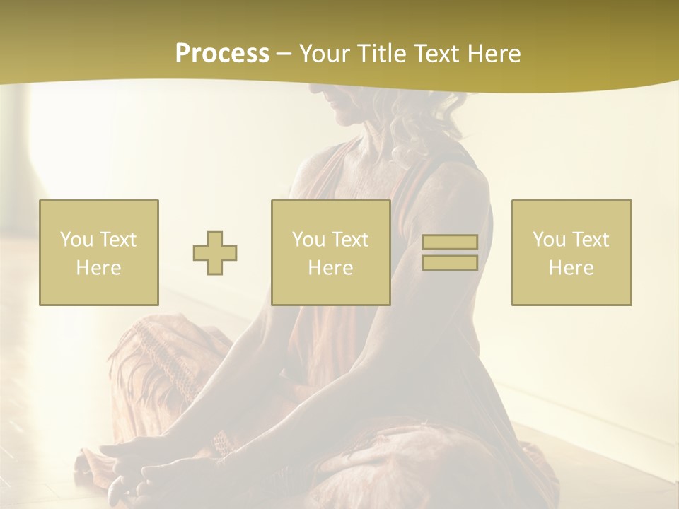 Baddhakonasana Feminine Mental PowerPoint Template