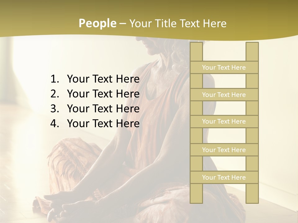 Baddhakonasana Feminine Mental PowerPoint Template