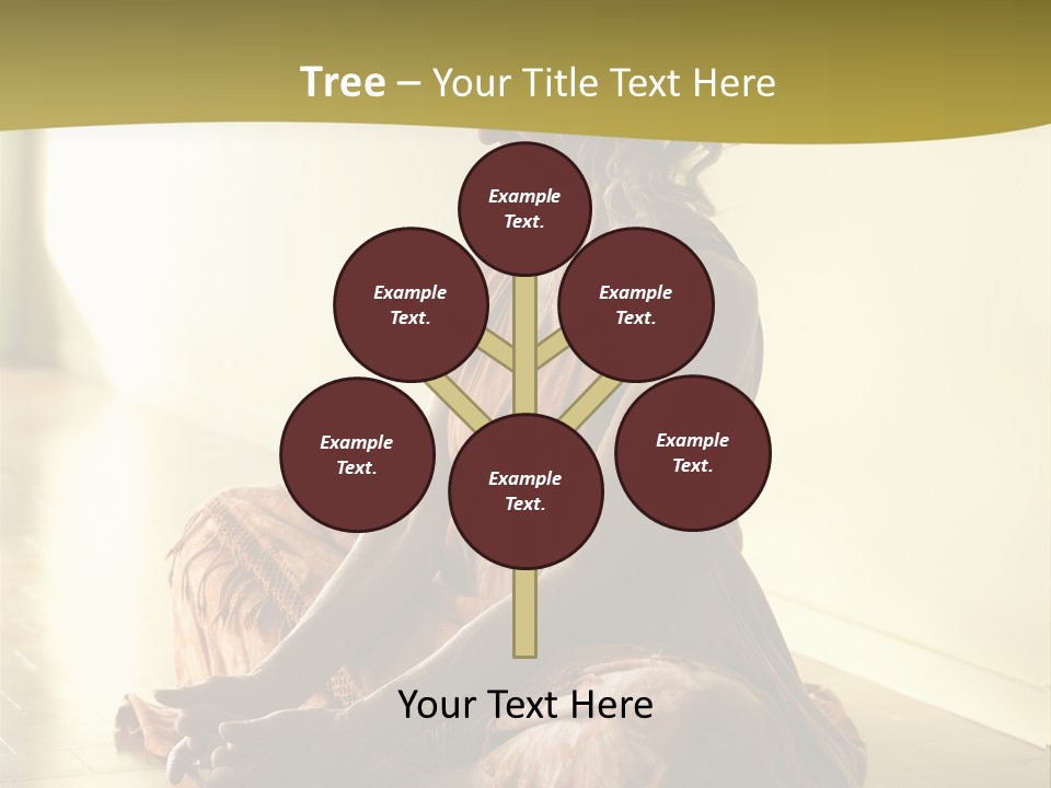 Baddhakonasana Feminine Mental PowerPoint Template