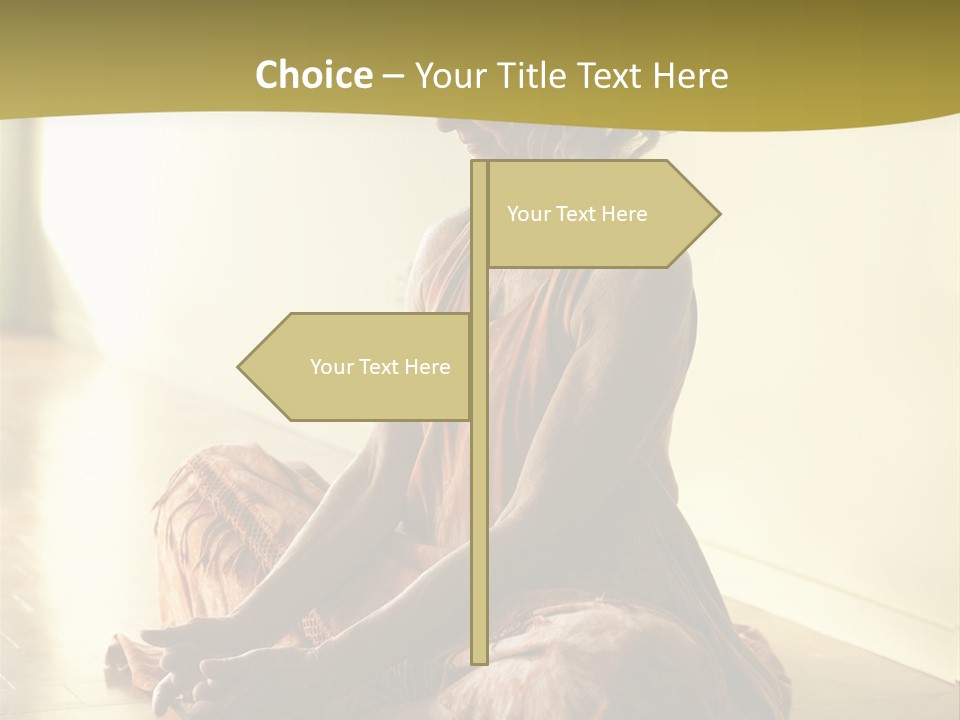 Baddhakonasana Feminine Mental PowerPoint Template