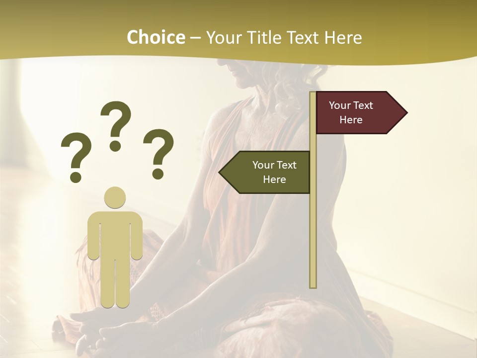 Baddhakonasana Feminine Mental PowerPoint Template